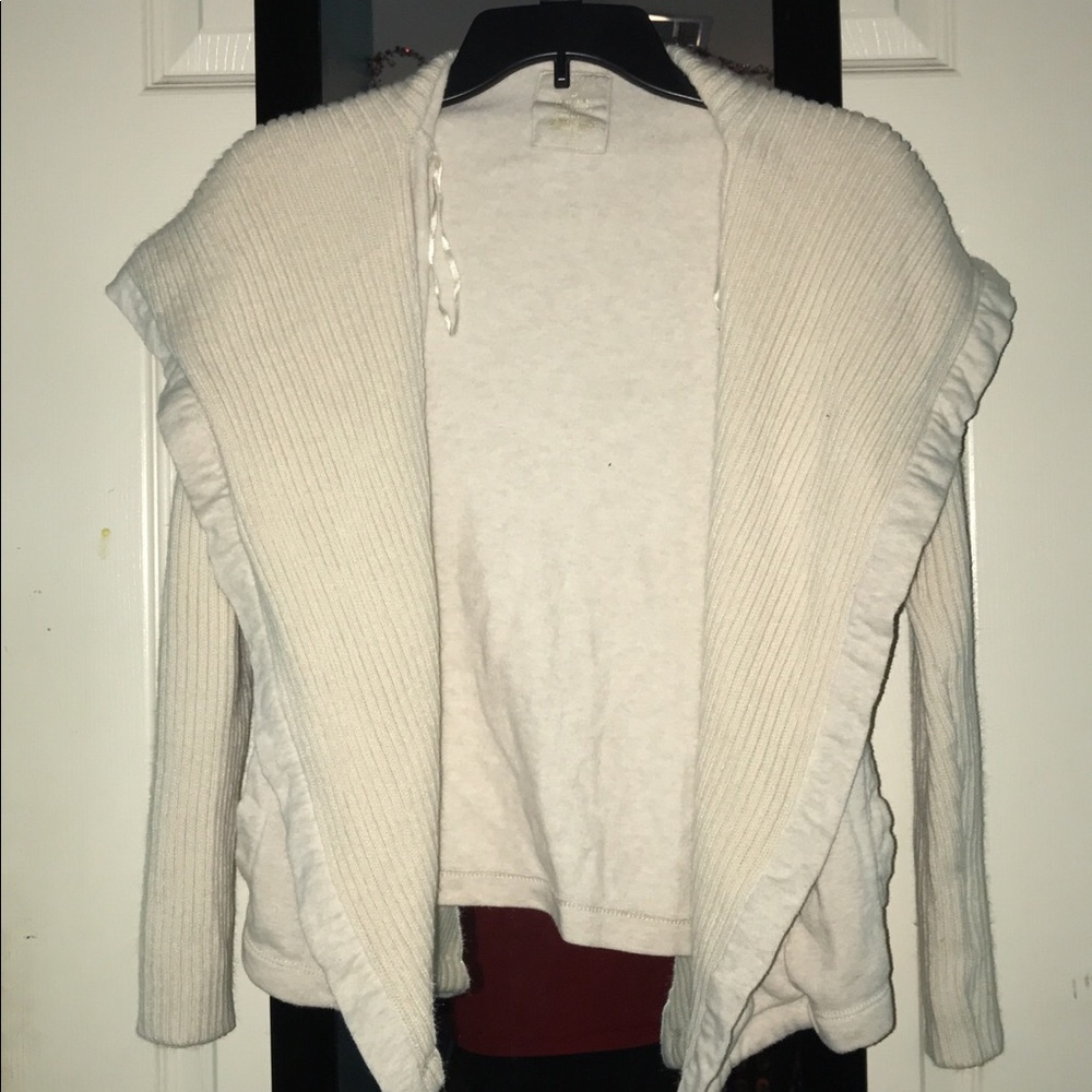 Cream cropped cardigan